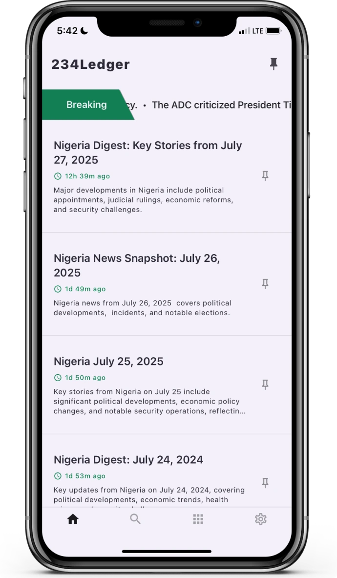 234Ledger mobile interface